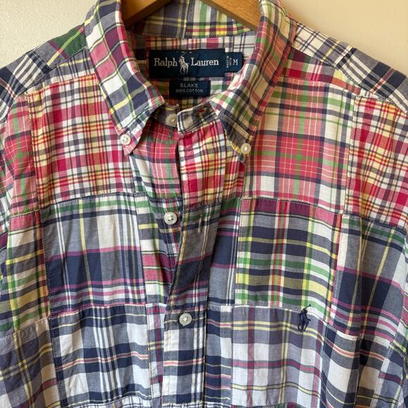 Polo Ralph Lauren Other - Polo Ralph Lauren Patchwork Madras Short Sleeve Button Down Blake Shirt